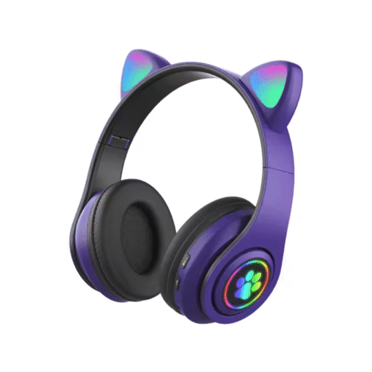 AURICULARES CON OREJAS GATITO LED