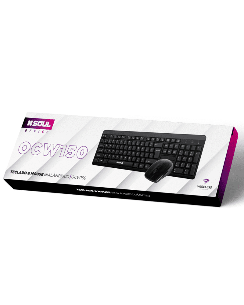 KIT TECLADO MOUSE INALAMBRICO SOUL OCW150